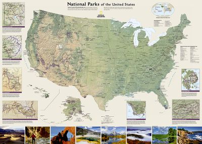 United States National Parks, laminated