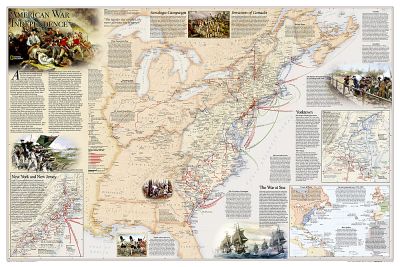 Battles of the Revolutionary War and War of 1812, laminated