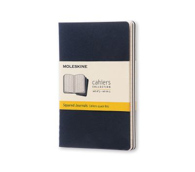 Moleskine Squared Cahier - Navy Cover (3 Set)