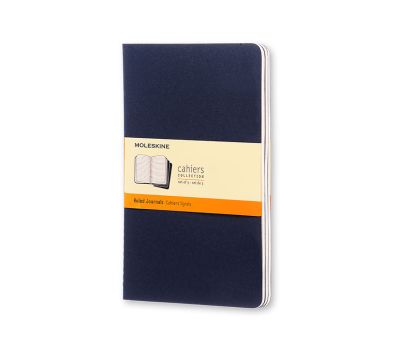 Moleskine Ruled Cahier L - Navy Cover (3 Set)