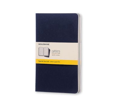 Moleskine Squared Cahier L - Navy Cover (3 Set)