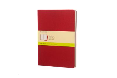 Moleskine Plain Cahier XL - Red Cover (3 SET)