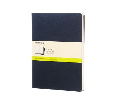 Moleskine Plain Cahier Xl - Navy Cover (3 Set)