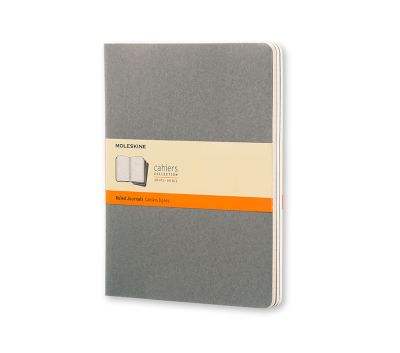 Moleskine Pebble Grey Ruled Cahier Extra Large Journal (3 Set)