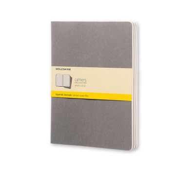 Moleskine Pebble Grey Squared Cahier Extra Large Journal (3 Set)