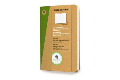 Pocket Squared Kraft Soft Evernote Journal With Smart Stickers 2 Set