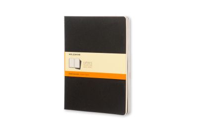 Moleskine Ruled Cahier XL - Black Cover (3 Set)