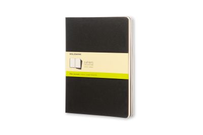 Moleskine Plain Cahier XL - Black Cover (3 Set)