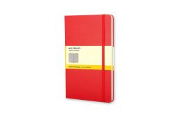 Moleskine Large Squared Hardcover Notebook Red